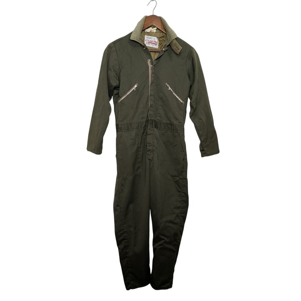 Vintage Walls Blizzard-Pruf Insulated One -Piece Suit Size 16 Green